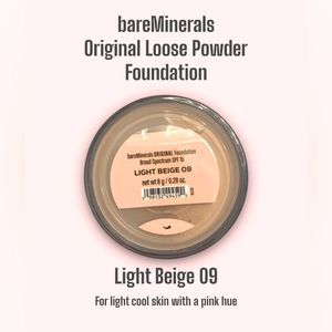 bareMinerals Original Loose Powder Foundation Full Size 8g Light Beige 09